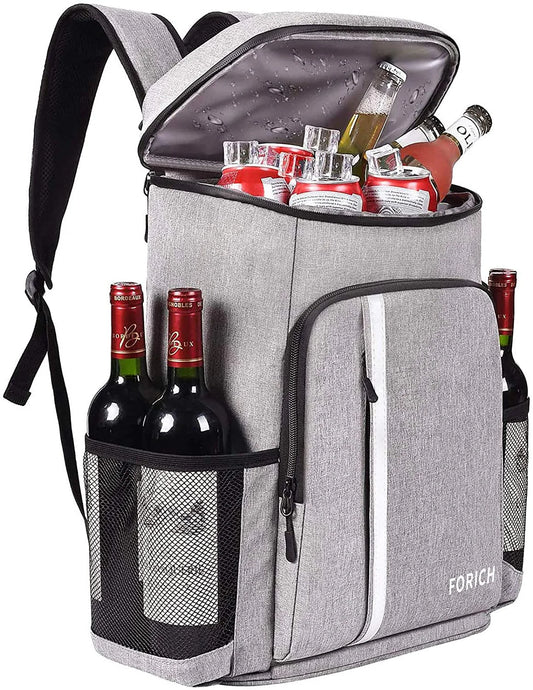 Insulated Waterproof Backpack Cooler - Lightweight Soft Cooler Bag for Men and Women, Ideal for Work, Lunch, Picnics, Camping, and Hiking, Holds Up to 30 Cans