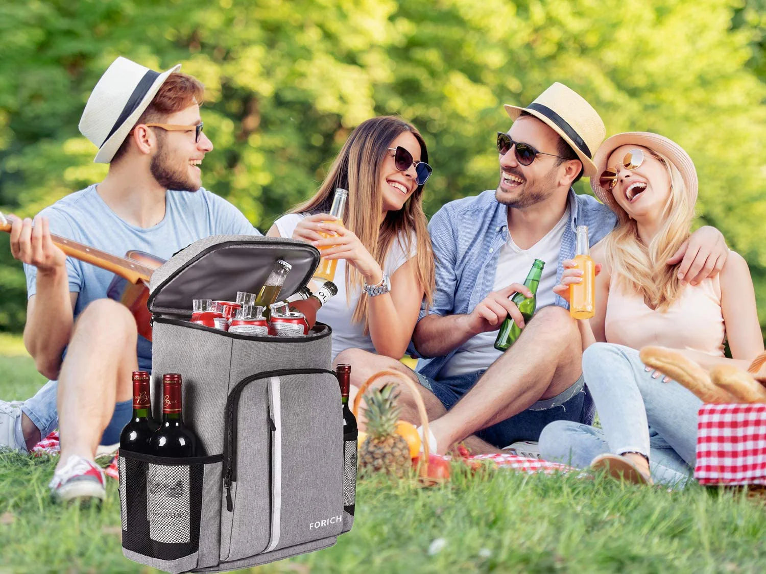 Insulated Waterproof Backpack Cooler - Lightweight Soft Cooler Bag for Men and Women, Ideal for Work, Lunch, Picnics, Camping, and Hiking, Holds Up to 30 Cans